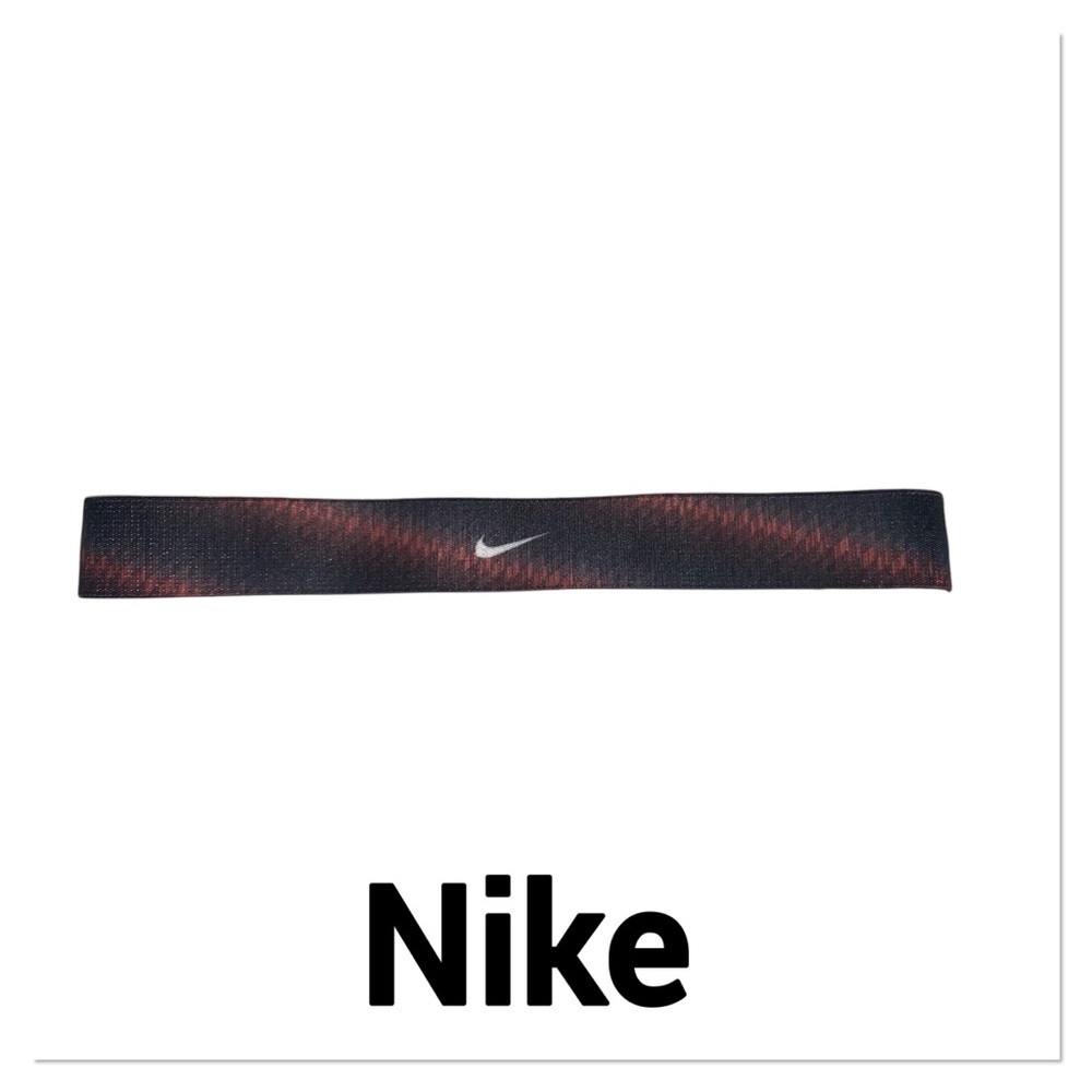 NIKE Black and Red Athletic Headband